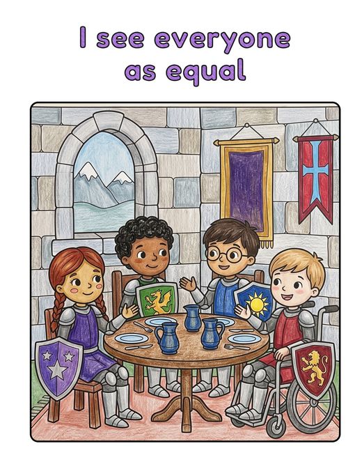 I see everyone as equal, coloured in